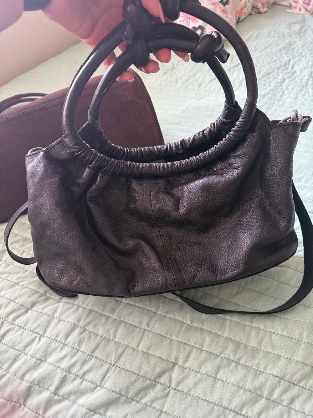 Free People Leather Gathered-Handle Women's Handbag